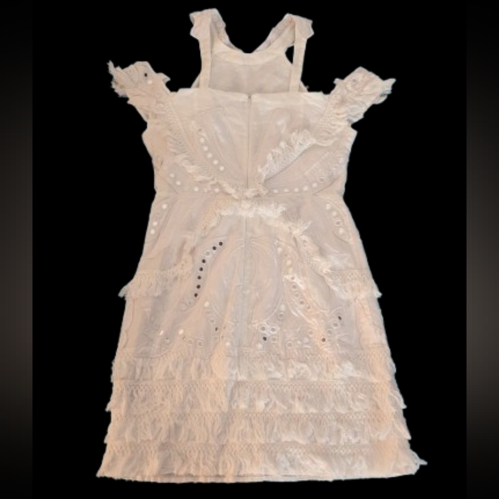 Boston Proper White Lace Mini Dress - Picture 3 of 4